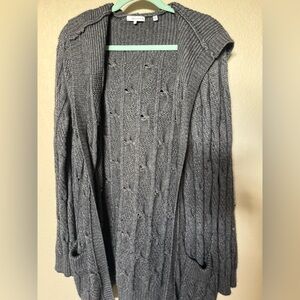 360 Cashmere Charcoal Knit Sweater